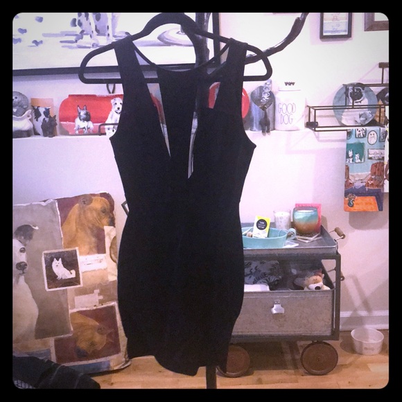 Adorable little black bodycon mesh dress - Picture 2 of 3
